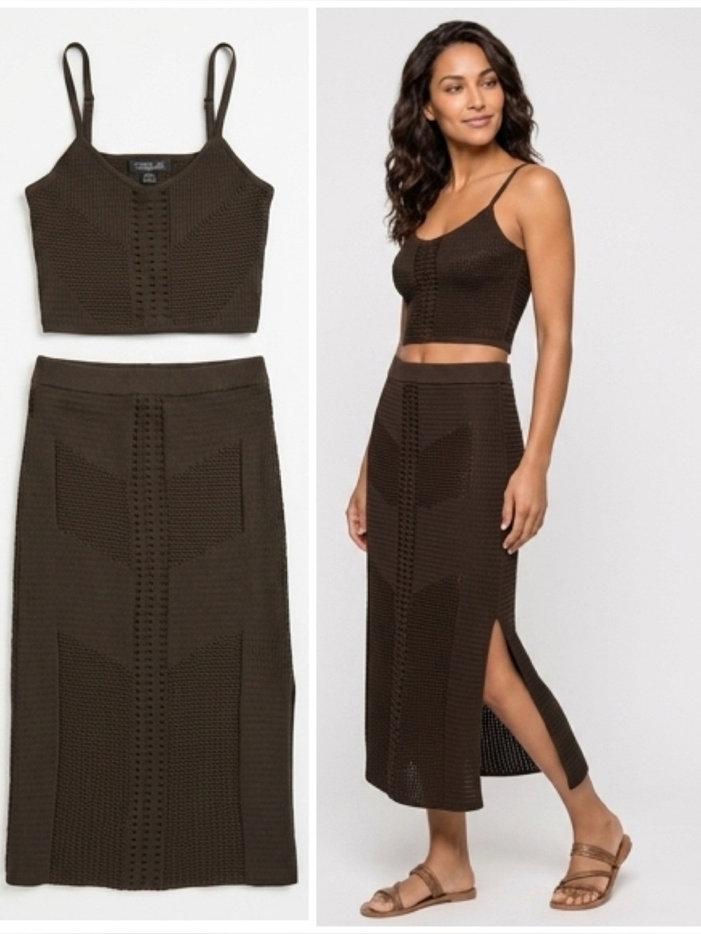 Rachel Zoe Knit Skirt Set Small